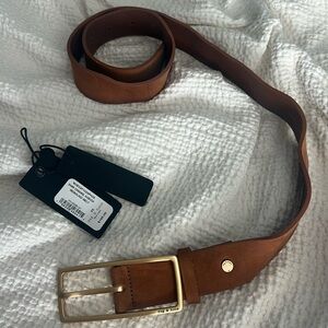 Rag & Bone NY Dark Caramel Nubuck Rebound Belt